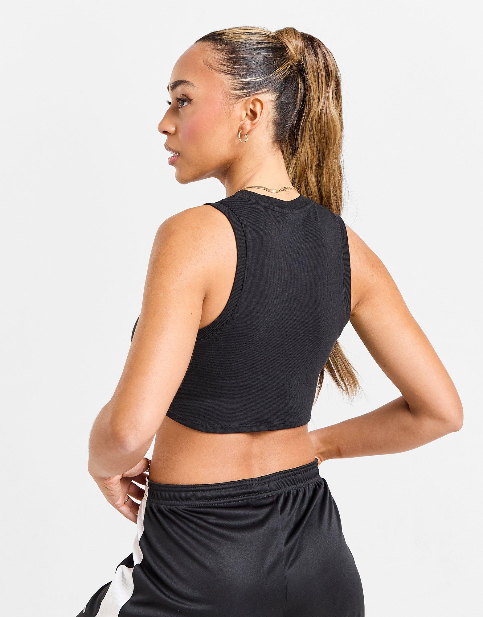 Дамска тениска NIKE ТЕНИСКА W NSW ESSNTL RIB CRP ПОТНИК FB8279-010 Черен