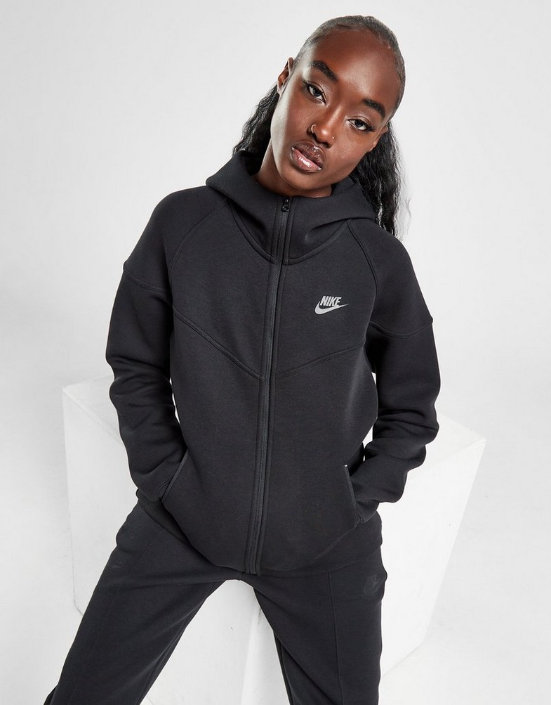 Жіночі кофти NIKE КОФТА З КАПЮШОНОМ W NSW TCH FLC WR FZ HDY FB8338-010 Чорний