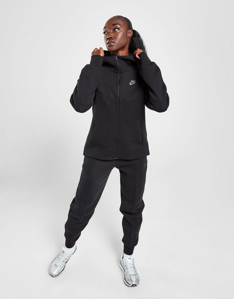 Жіночі кофти NIKE КОФТА З КАПЮШОНОМ W NSW TCH FLC WR FZ HDY FB8338-010 Чорний