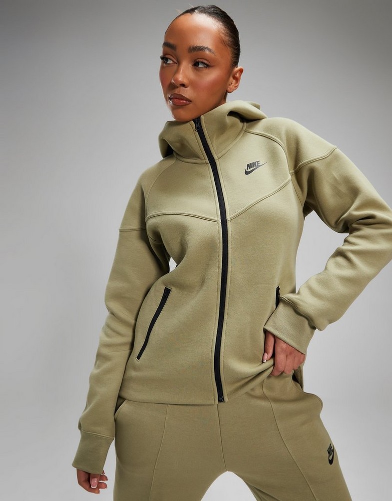 Női pulóver NIKE PULÓVER KAPUCNIS W NSW TCH FLC WR FZ HDY FB8338-276 Khaki