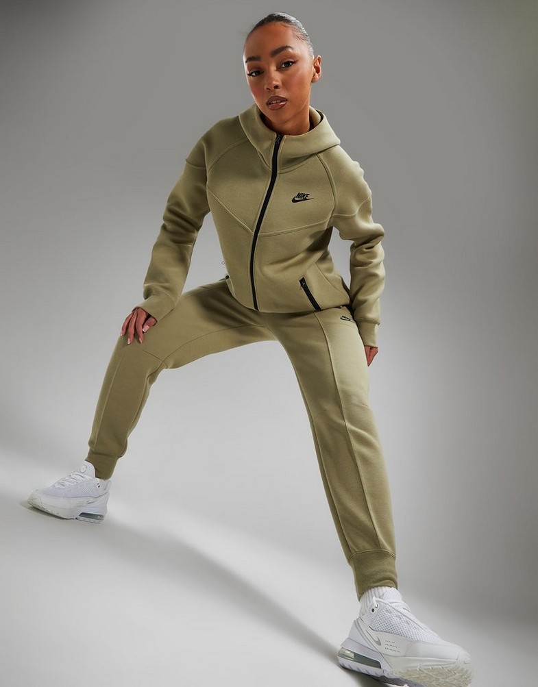 Női pulóver NIKE PULÓVER KAPUCNIS W NSW TCH FLC WR FZ HDY FB8338-276 Khaki