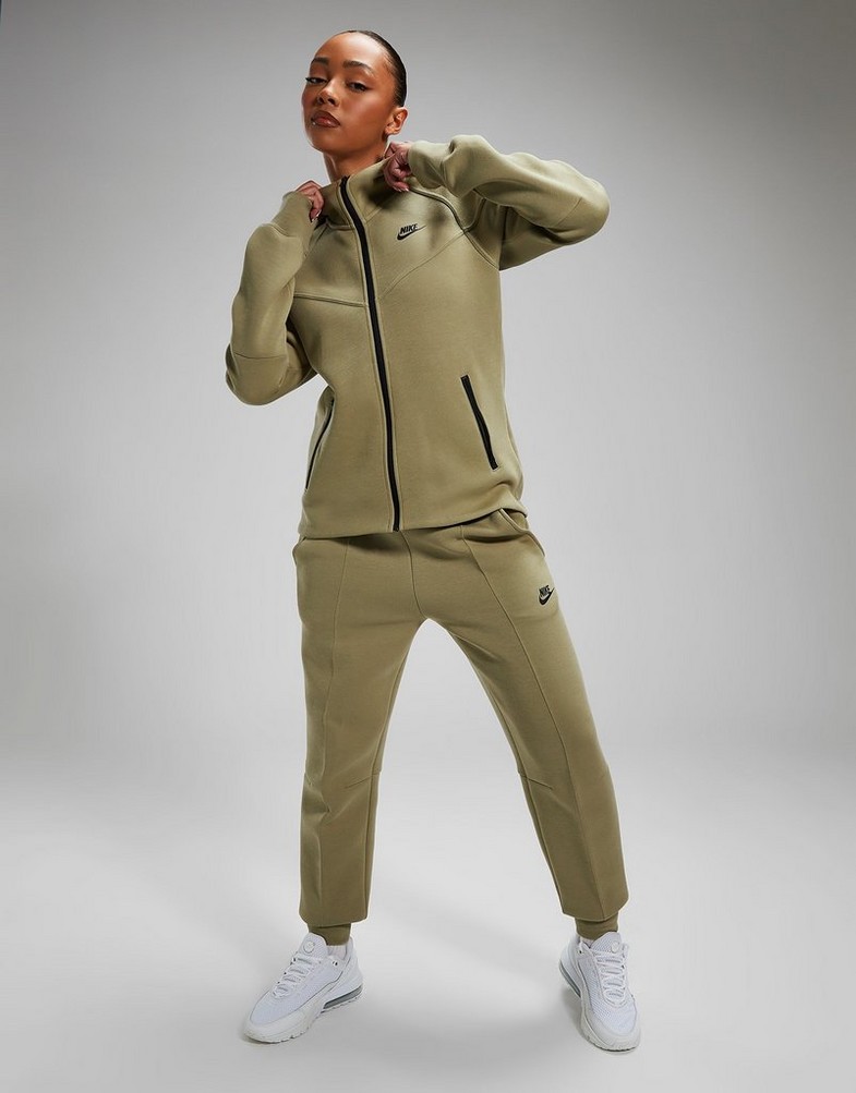 Női pulóver NIKE PULÓVER KAPUCNIS W NSW TCH FLC WR FZ HDY FB8338-276 Khaki