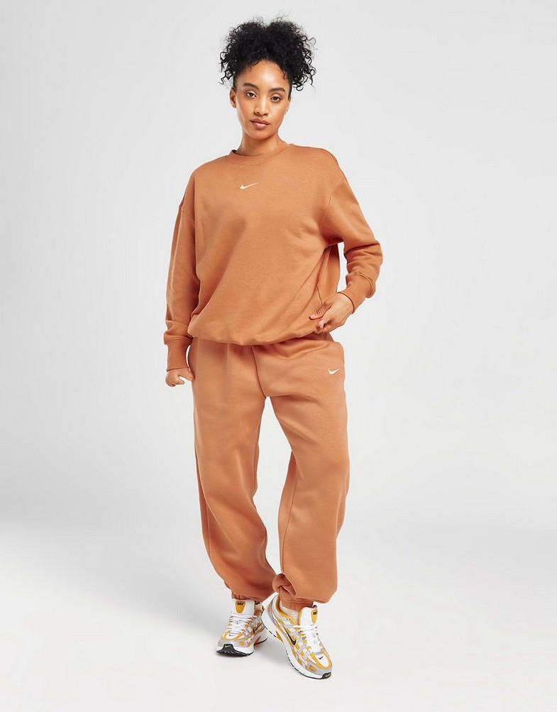 Bluza damska NIKE BLUZA Z KAPTUREM W NSW PHNX FLC OS CREW DQ5733-225 Pomarańczowy