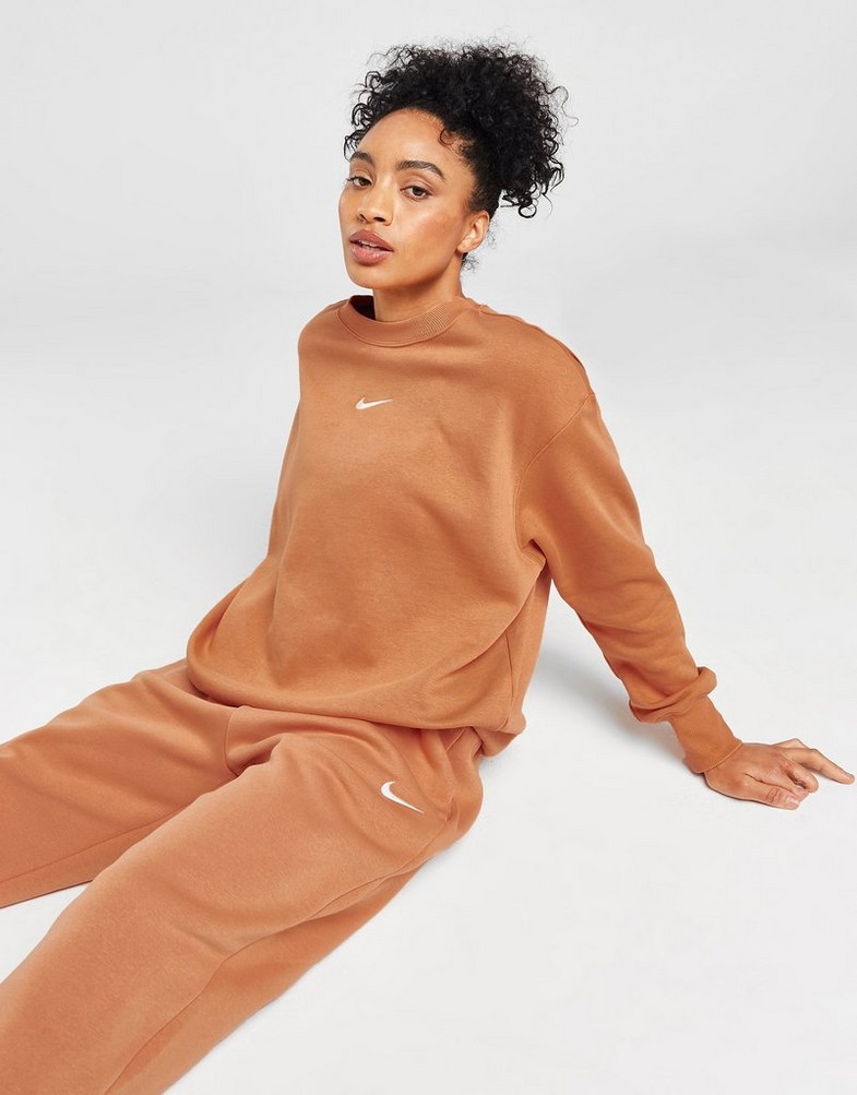 Bluza damska NIKE BLUZA Z KAPTUREM W NSW PHNX FLC OS CREW DQ5733-225 Pomarańczowy