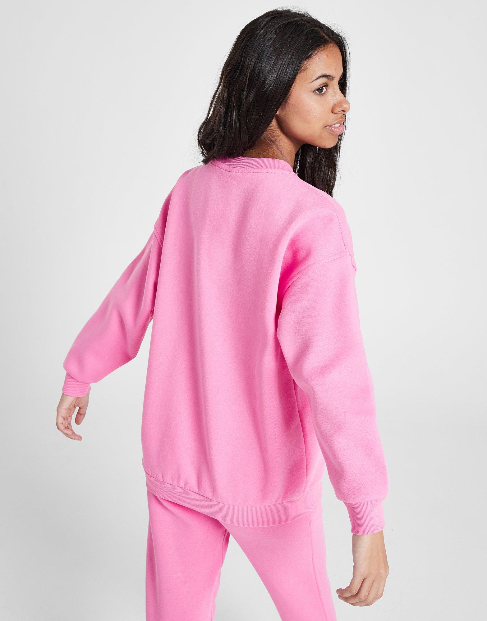 Bluză pentru copii NIKE BLUZĂ G NSW CLUB FLC OVRSZD CREW GIRL FD2923-675 Roz