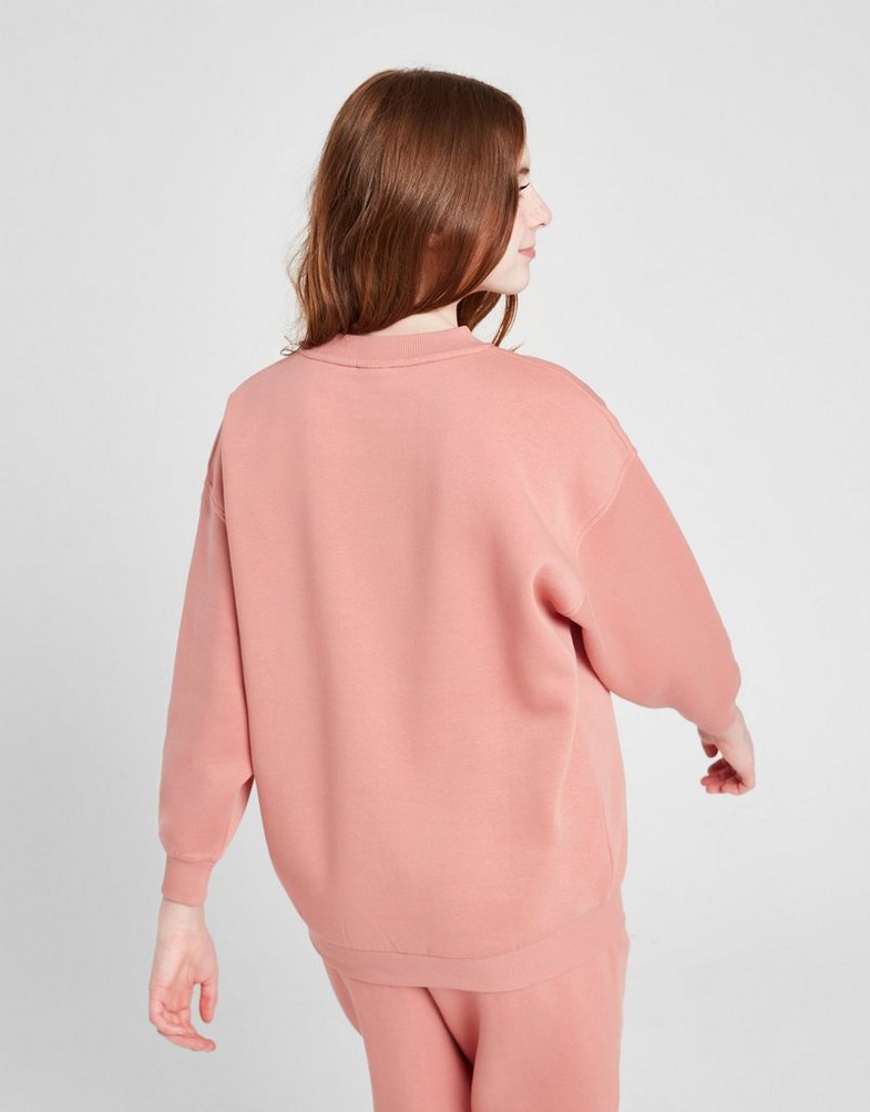 Detská mikina NIKE MIKINA G NSW CLUB FLC OVRSZD CREW GIRL FD2923-618 Růžová