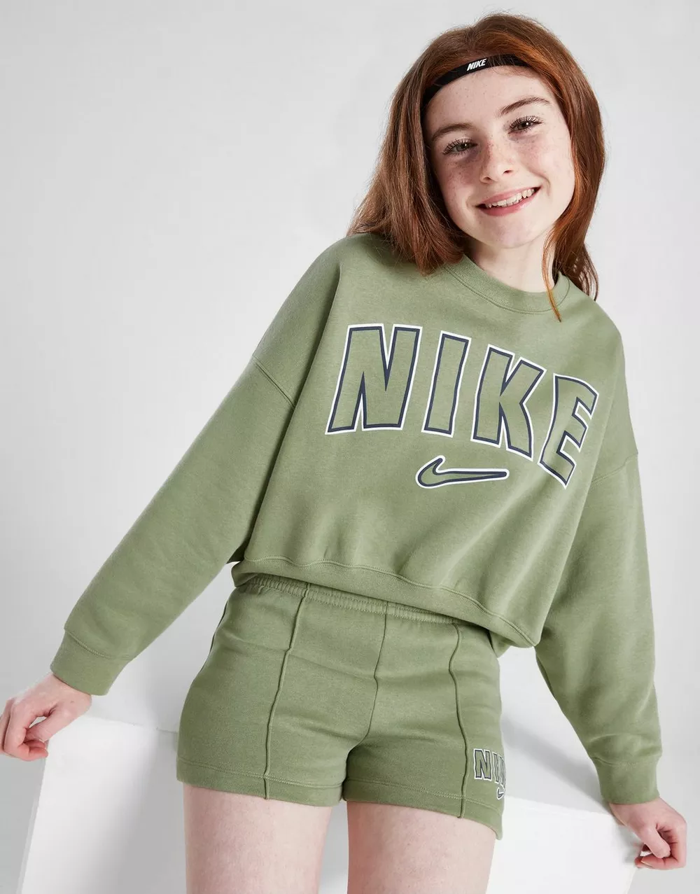 NIKE КОФТА G NSW TREND FLC CREW PRNT, фото 1 з 5