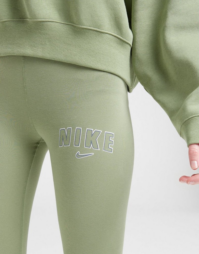 Дитячі штани NIKE ЛОСИНИ G NSW FAV TREND HW LGGNG PRNT FN7718-386 Зелений