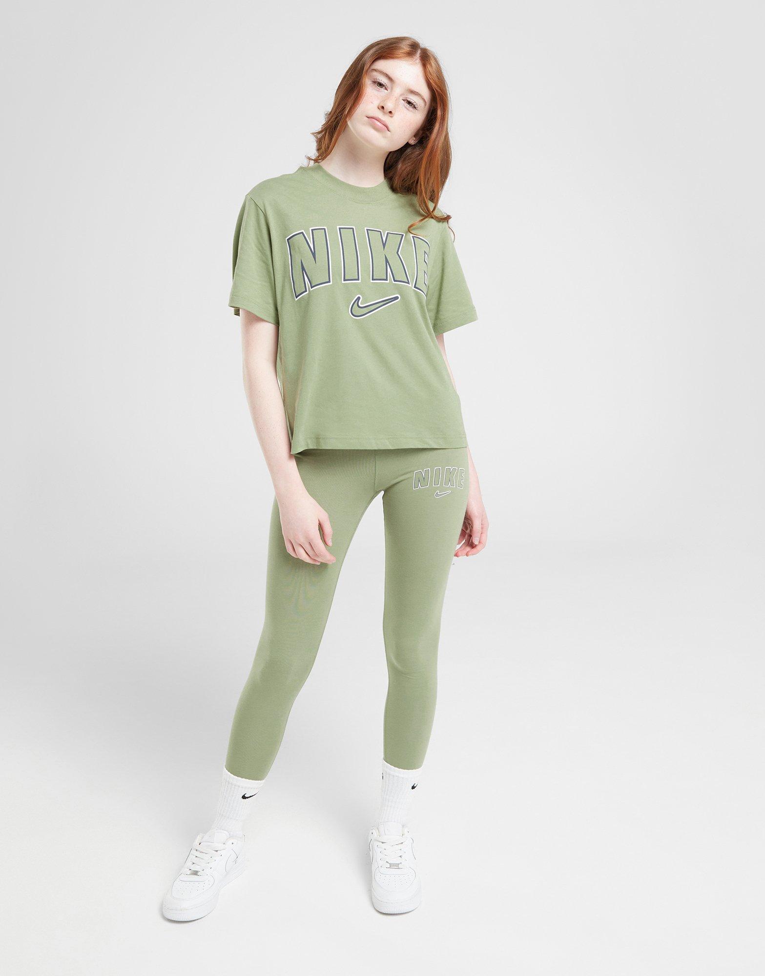 Dječji T-shirt NIKE T-SHIRT G NSW TEE SS BOXY PRNT FN7719-386 zelena