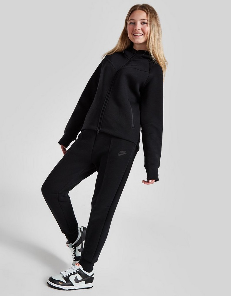 NIKE SPODNIE NSW TCH FLC JGGR GIRL FD2975-010 Czarny