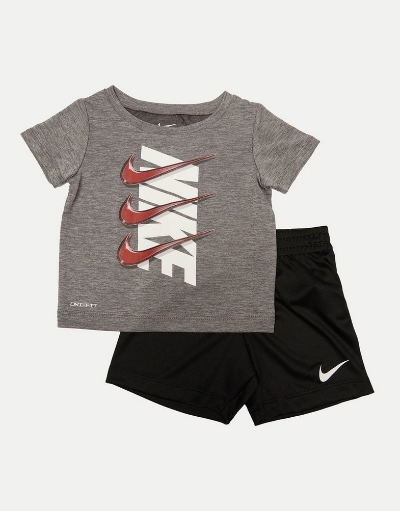 Дитячі спортивні костюми NIKE КОМПЛЕКТ RPT SWSH T/SH ST BLK/GRY 66K445-K6J Сірий