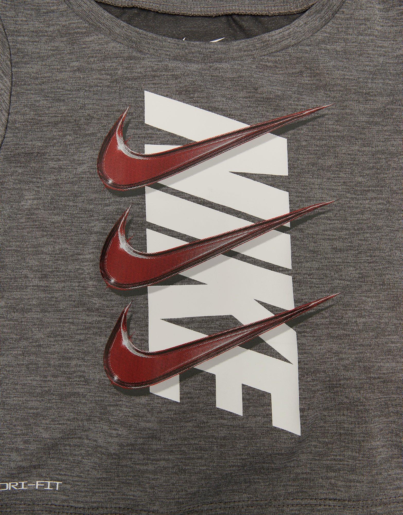 Gyerek melegítőszett NIKE SZETT RPT SWSH T/SH ST BLK/GRY 66K445-K6J Szürke