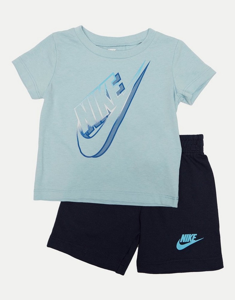 Komplet dresowy dziecięcy NIKE KOMPLET L'LGO T/SH ST BLU/NY 66K448-U90 Niebieski