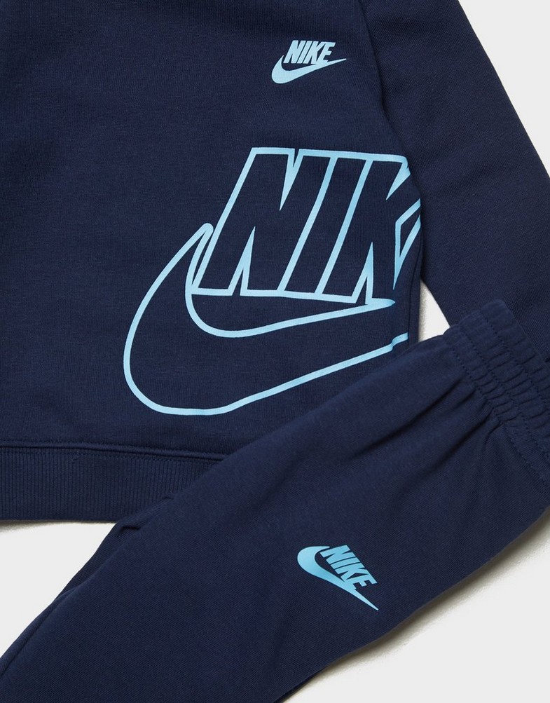 Trening pentru copii NIKE SET B NSW FT ICON CREW SET B 66L734-U90 Bleumarin