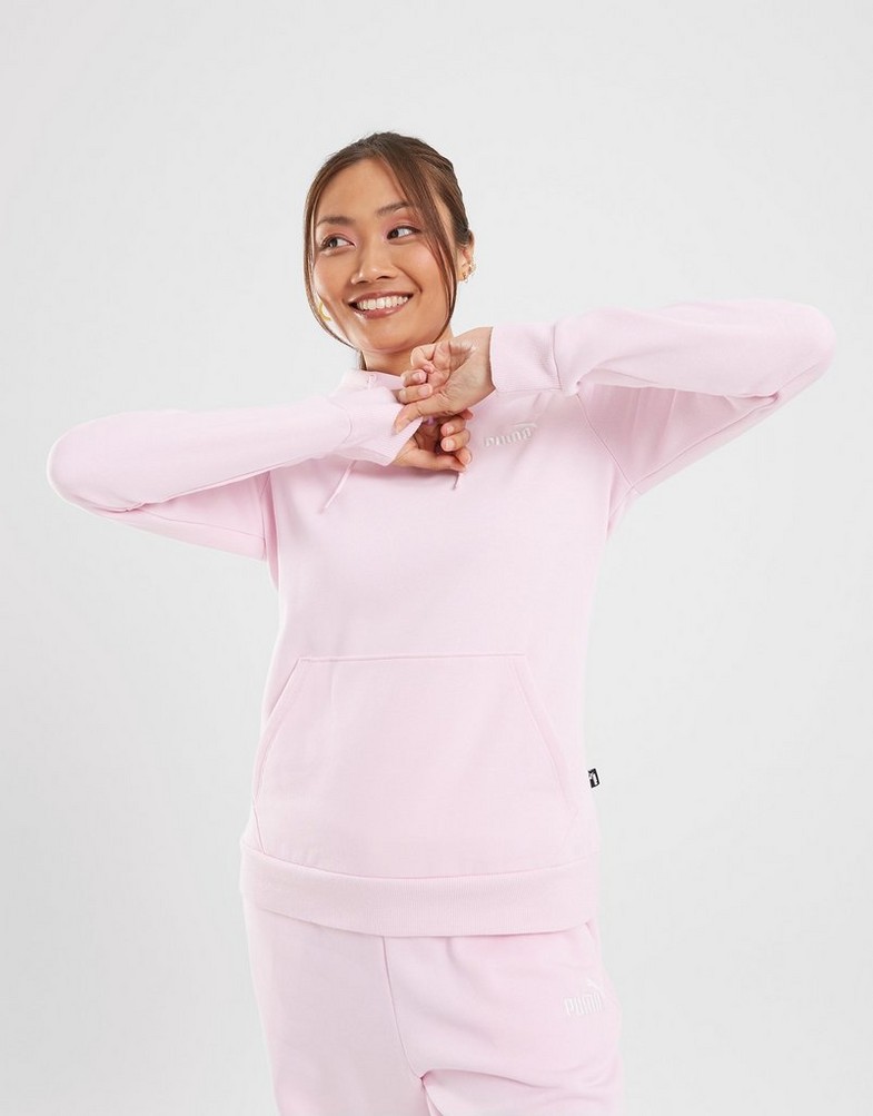 Dámska mikina PUMA MIKINA S KAPUCŇOU EMBROIDERY   HOODIE PEARL PINK 67000462 Ružová