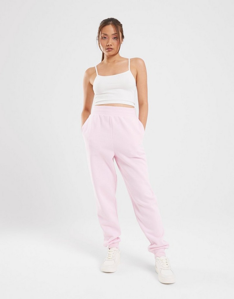 Pantaloni pentru femei PUMA PANTALONI  EMBROIDERY HIGH-WAIST PANTS FL CL 67000762 Roz