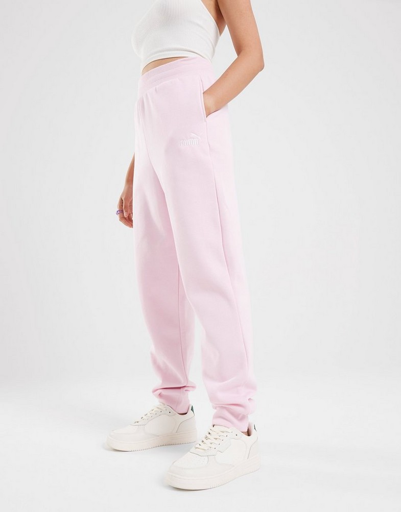 Pantaloni pentru femei PUMA PANTALONI  EMBROIDERY HIGH-WAIST PANTS FL CL 67000762 Roz