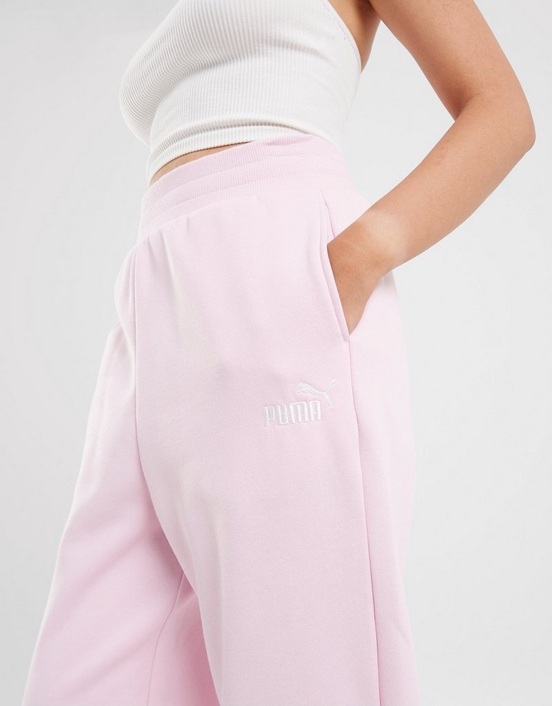 Pantaloni pentru femei PUMA PANTALONI  EMBROIDERY HIGH-WAIST PANTS FL CL 67000762 Roz