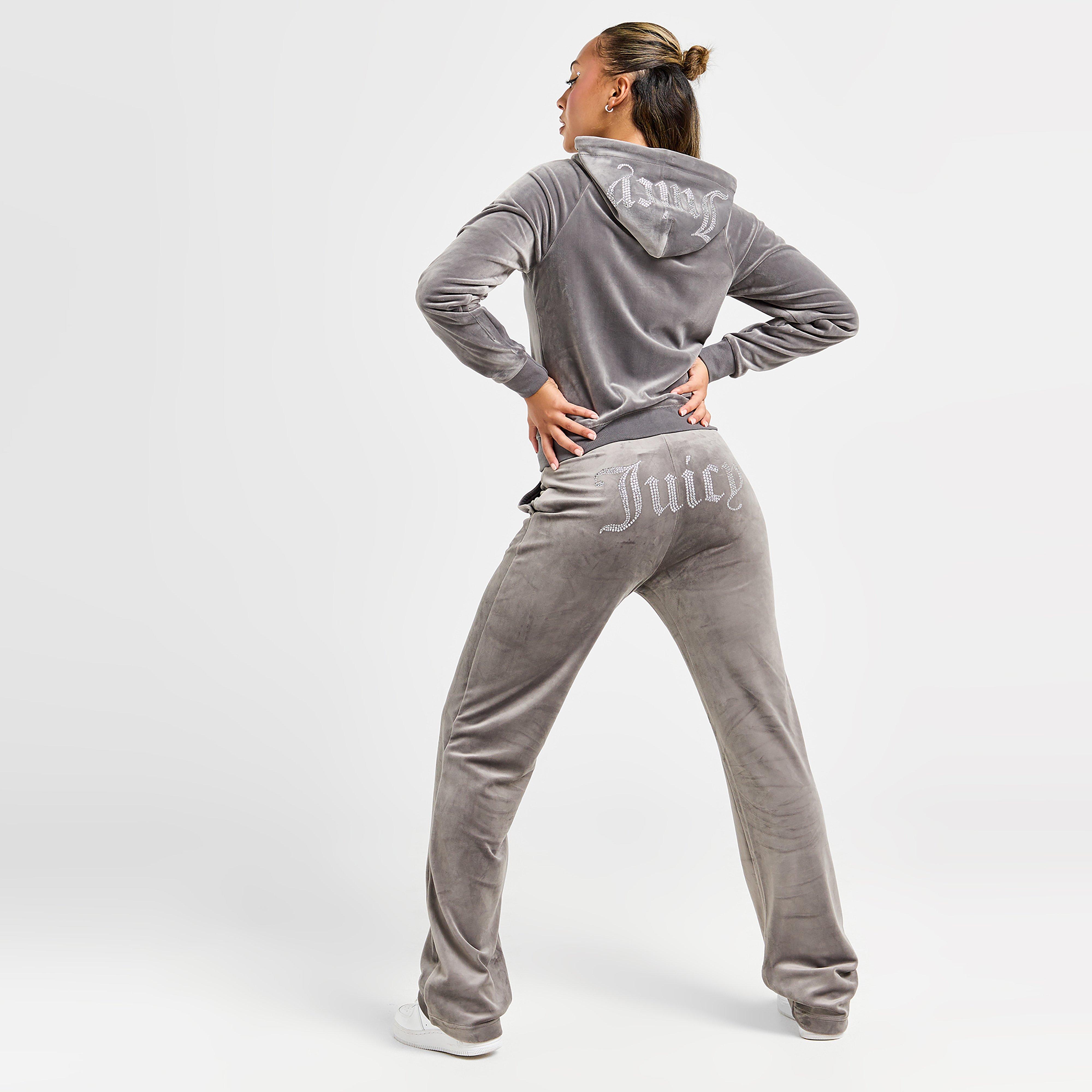 JUICY COUTURE SPODNIE DMNT LOGO VLR PANT C'GRY