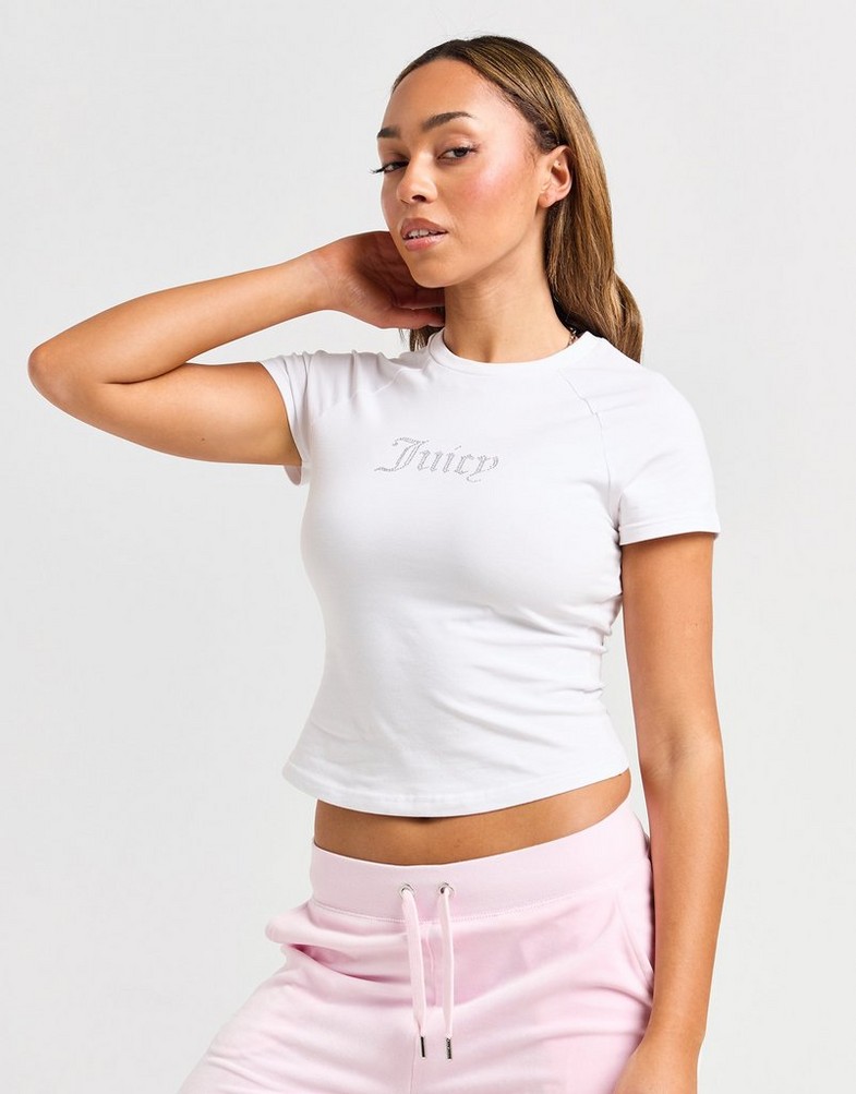 Női póló JUICY COUTURE PÓLÓ DMNT BABY T WHT