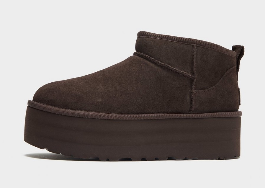 Жіноче зимове взуття UGG CLASSIC ULTRA MINI PLATFORM 1135092-BCDR Коричневий