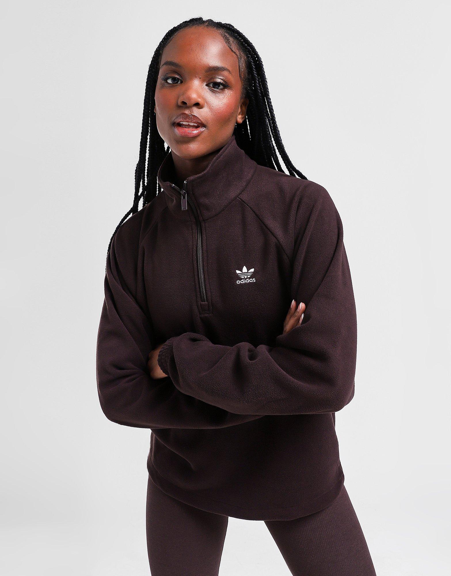 Жіночі кофти ADIDAS КОФТА НА БЛИСКАВЦІ PLR FLC 1/4 ZIP BRN 42 IS5240 Коричневий