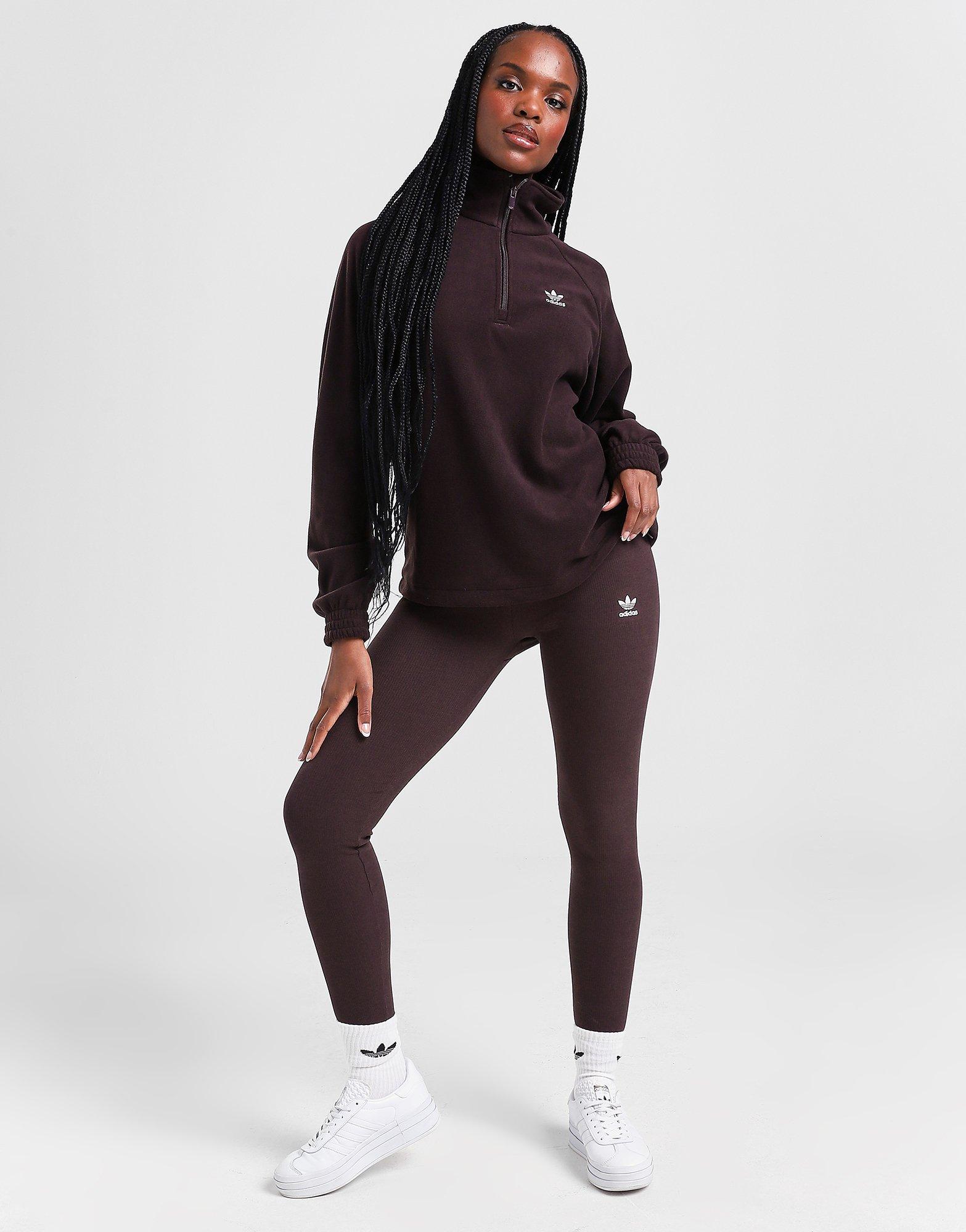 Жіночі кофти ADIDAS КОФТА НА БЛИСКАВЦІ PLR FLC 1/4 ZIP BRN 42 IS5240 Коричневий