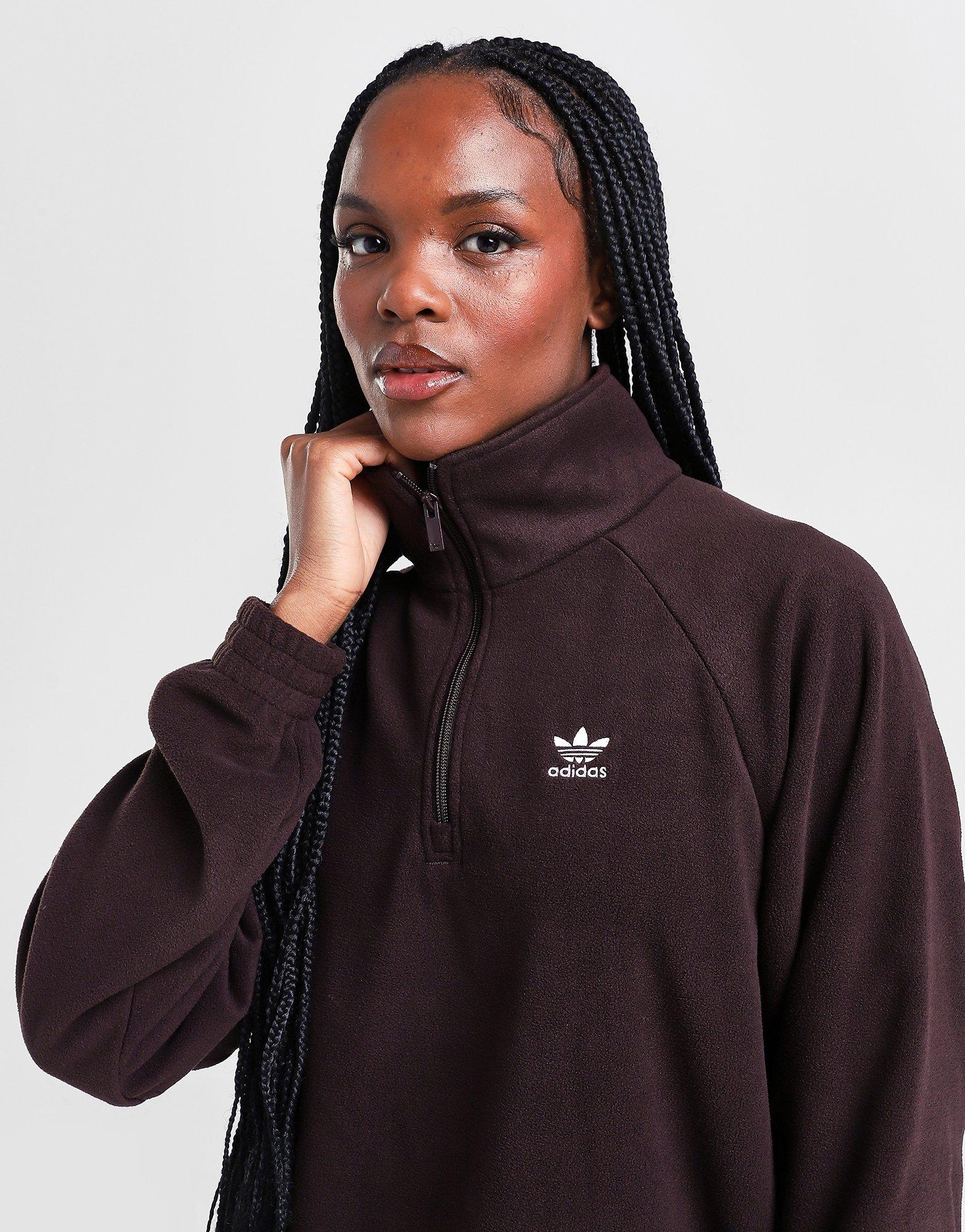 Жіночі кофти ADIDAS КОФТА НА БЛИСКАВЦІ PLR FLC 1/4 ZIP BRN 42 IS5240 Коричневий