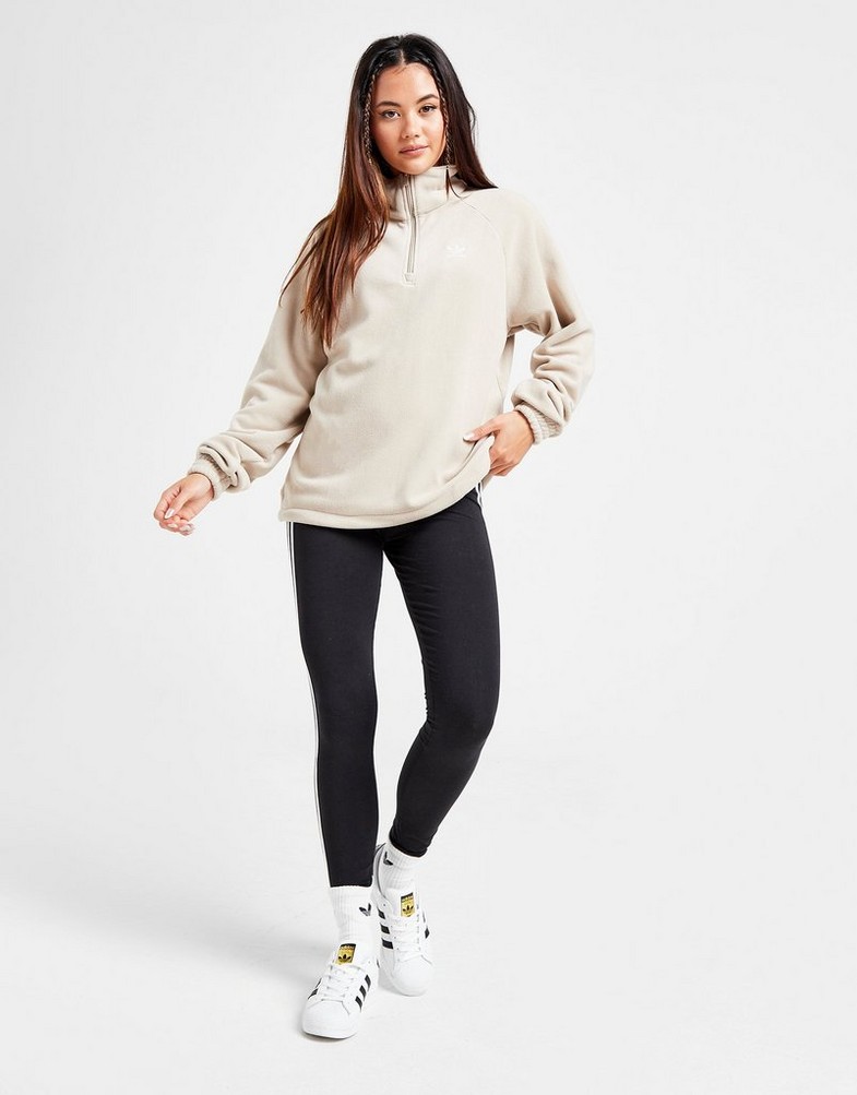 Moteriškas džemperis ADIDAS DŽEMPERIS UŽSEGAMAS PLR FLC 1/4 ZIP BGE 42 IS5241 Rusva