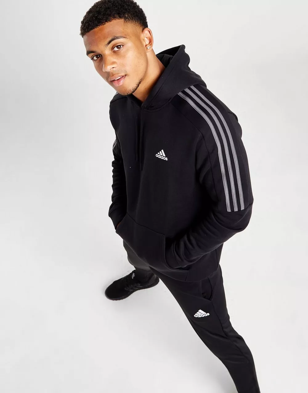 ADIDAS КОФТА З КАПЮШОНОМ 3 STRIPES HOODIE SWEATHIRT, фото 1 з 6