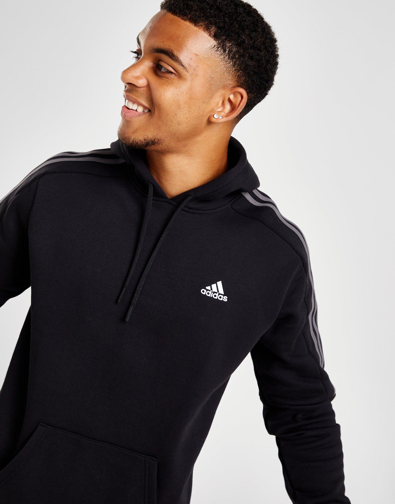 Чоловічі кофти ADIDAS КОФТА З КАПЮШОНОМ 3 STRIPES HOODIE SWEATHIRT IP3869 Чорний