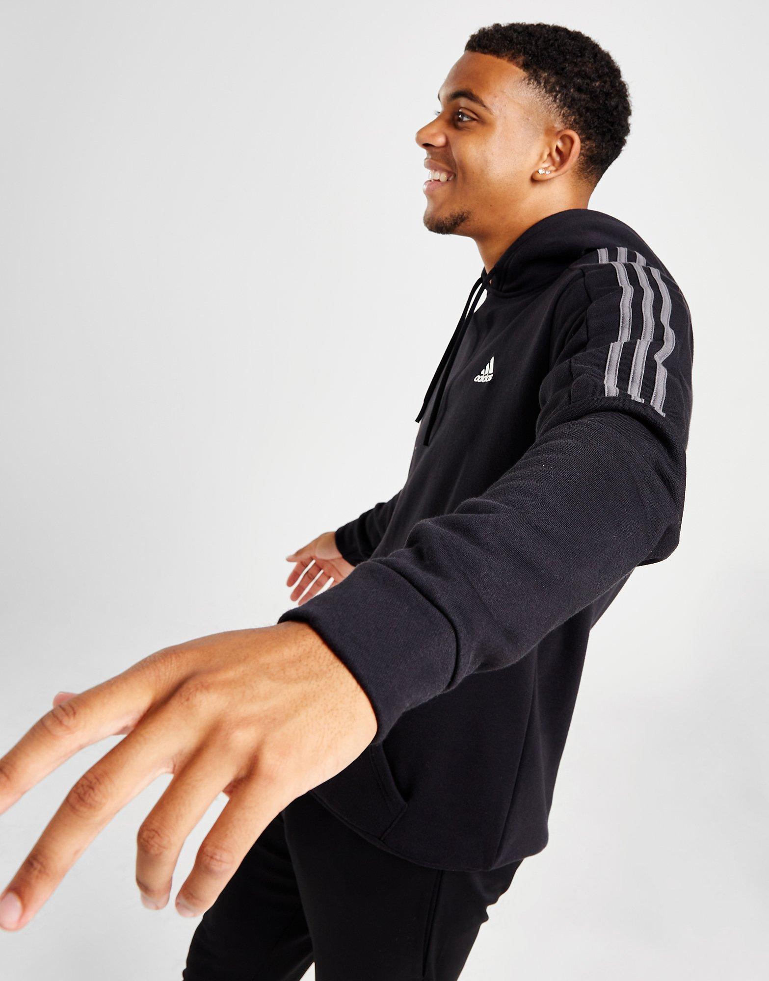 Чоловічі кофти ADIDAS КОФТА З КАПЮШОНОМ 3 STRIPES HOODIE SWEATHIRT IP3869 Чорний