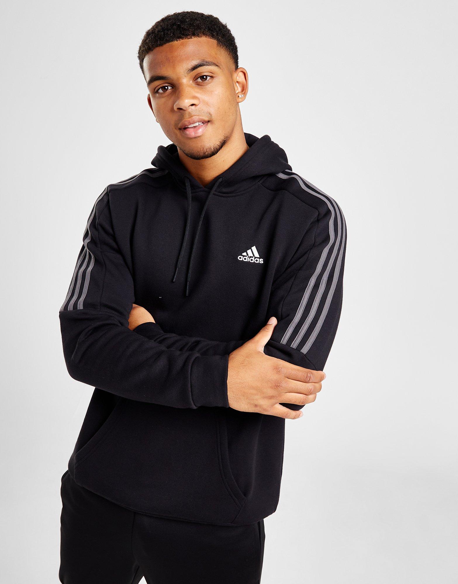 Чоловічі кофти ADIDAS КОФТА З КАПЮШОНОМ 3 STRIPES HOODIE SWEATHIRT IP3869 Чорний