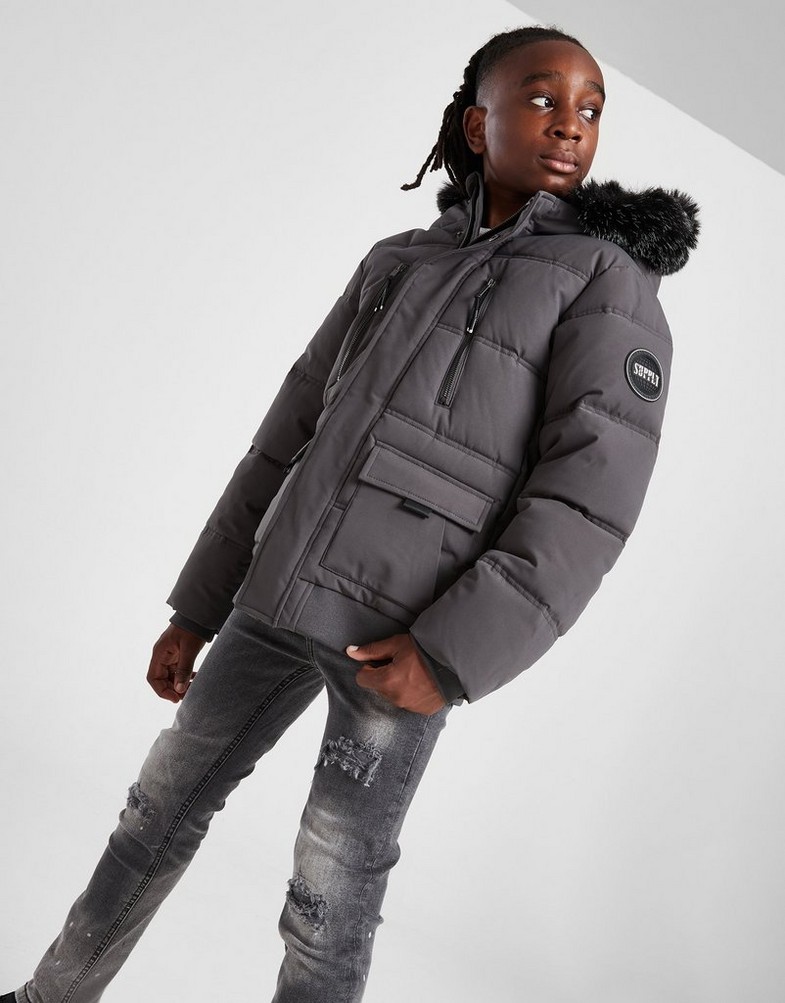 SUPPLY&DEMAND КУРТКА DESTRUCT SHORT PARKA SUPTJ16627040 Сірий