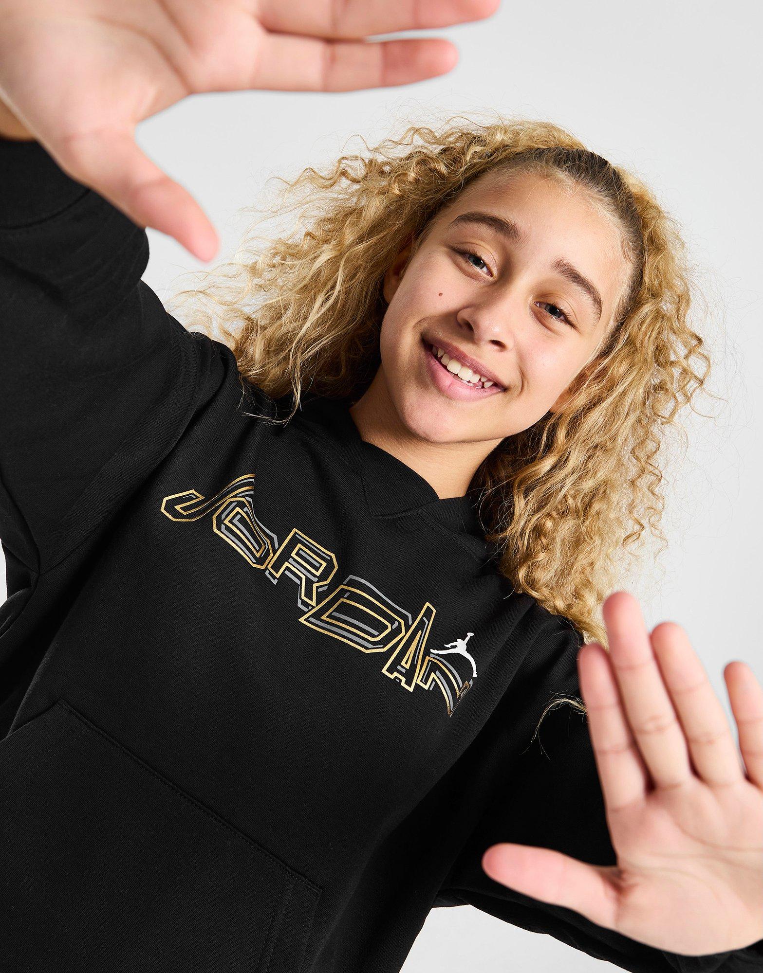 Vaikiškas džemperis JORDAN DŽEMPERIS SU GOBTUVU TAKE FLIGHT SNAP GIRL 45C807-023 Juoda