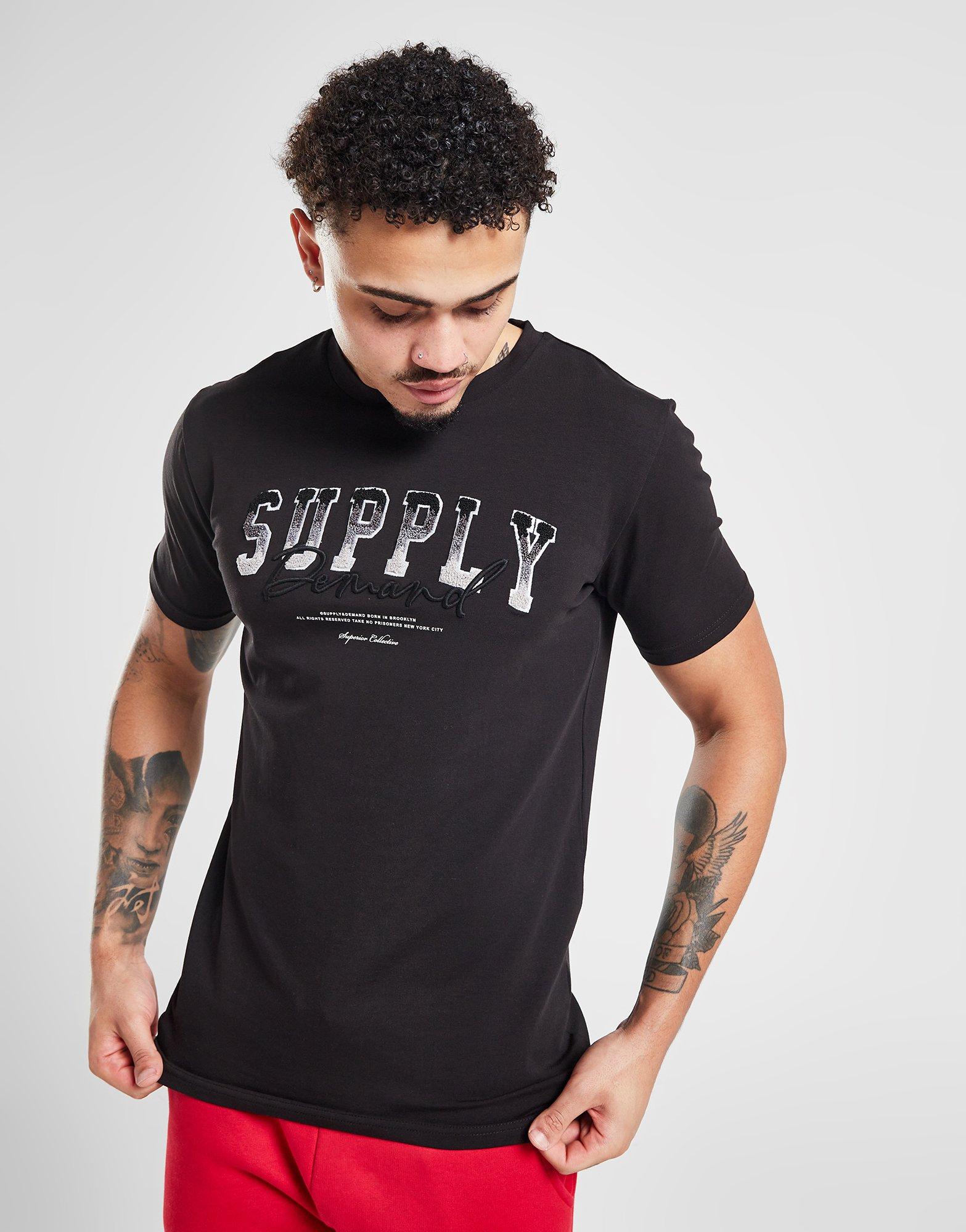 Мъжка тениска SUPPLY&DEMAND ТЕНИСКА TRAPPER TEE BLK SUPTM16642 Черен
