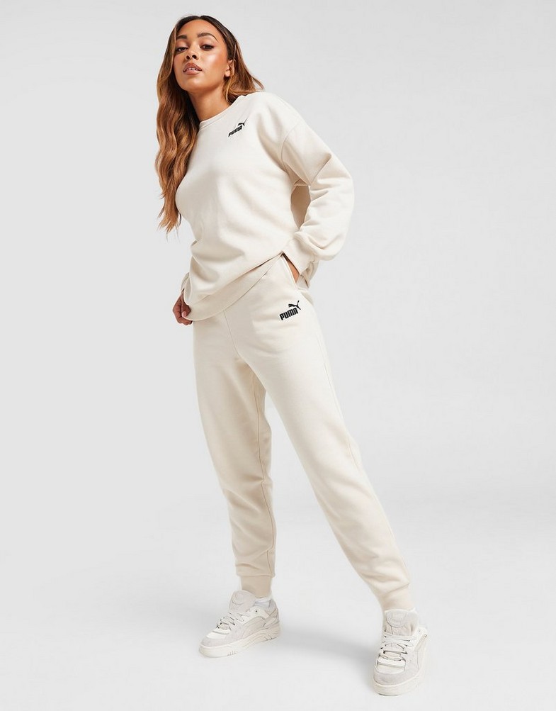 Pantaloni pentru femei PUMA PANTALONI  ESS+ EMBROIDERY HIGH-WAIST PANTS F 67000787 Bej
