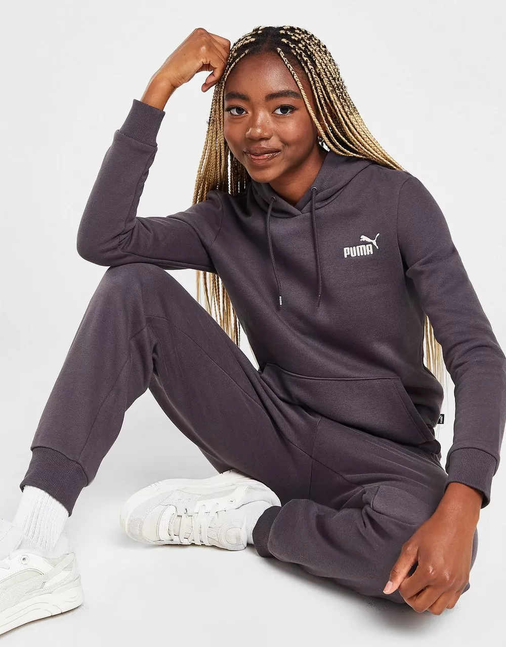 PUMA КОФТА З КАПЮШОНОМ ESS+ EMBROIDERY HOODIE FL, фото 1 з 5
