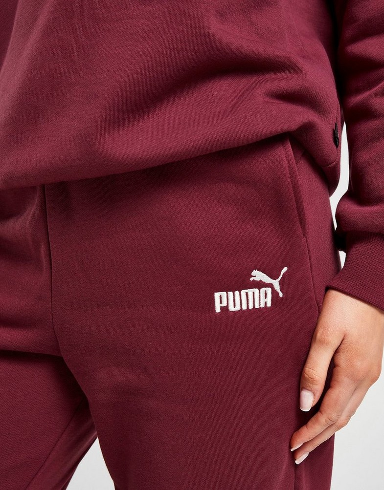 Pantaloni pentru femei PUMA PANTALONI  ESS+ EMBROIDERY HIGH-WAIST PANTS F 67000734 Bordo