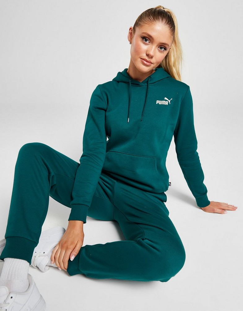 Dámská mikina PUMA MIKINA S KAPUCÍ ESS+ EMBROIDERY HOODIE FL 67000408 Zelená