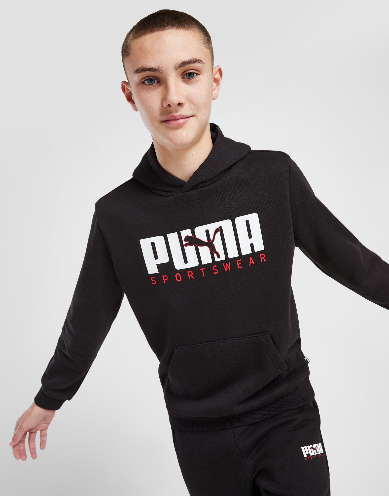 Gyerek pulóver PUMA PULÓVER KAPUCNIS KEY GRAPHIC HOODIE B FL 67508656 Fekete