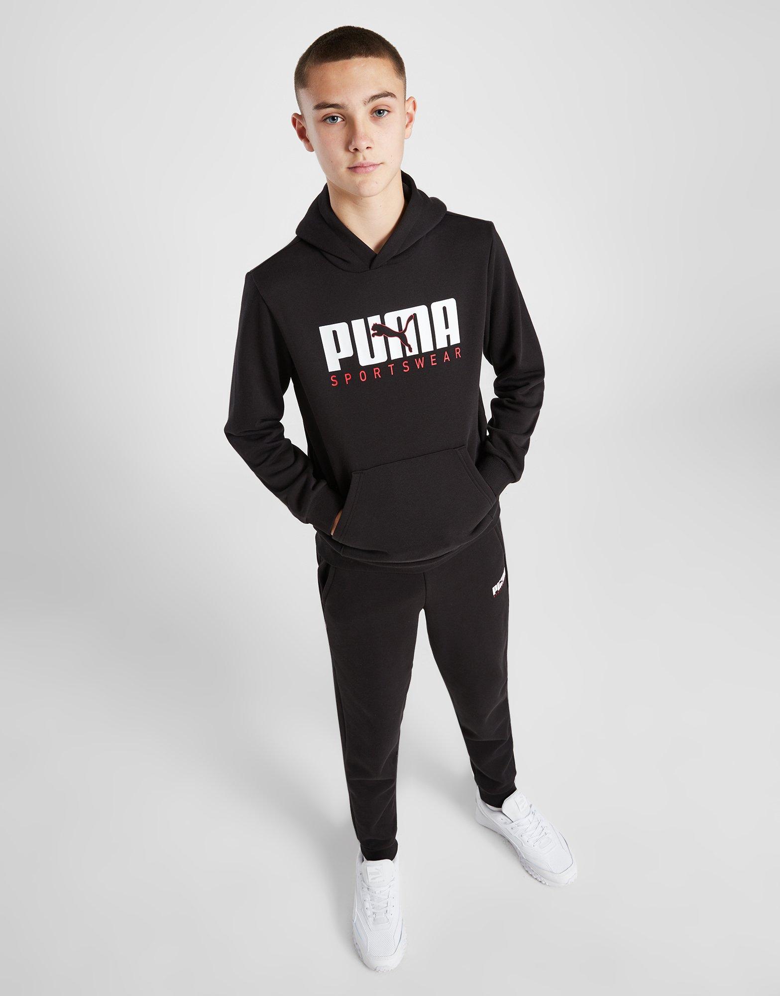 Gyerek pulóver PUMA PULÓVER KAPUCNIS KEY GRAPHIC HOODIE B FL 67508656 Fekete