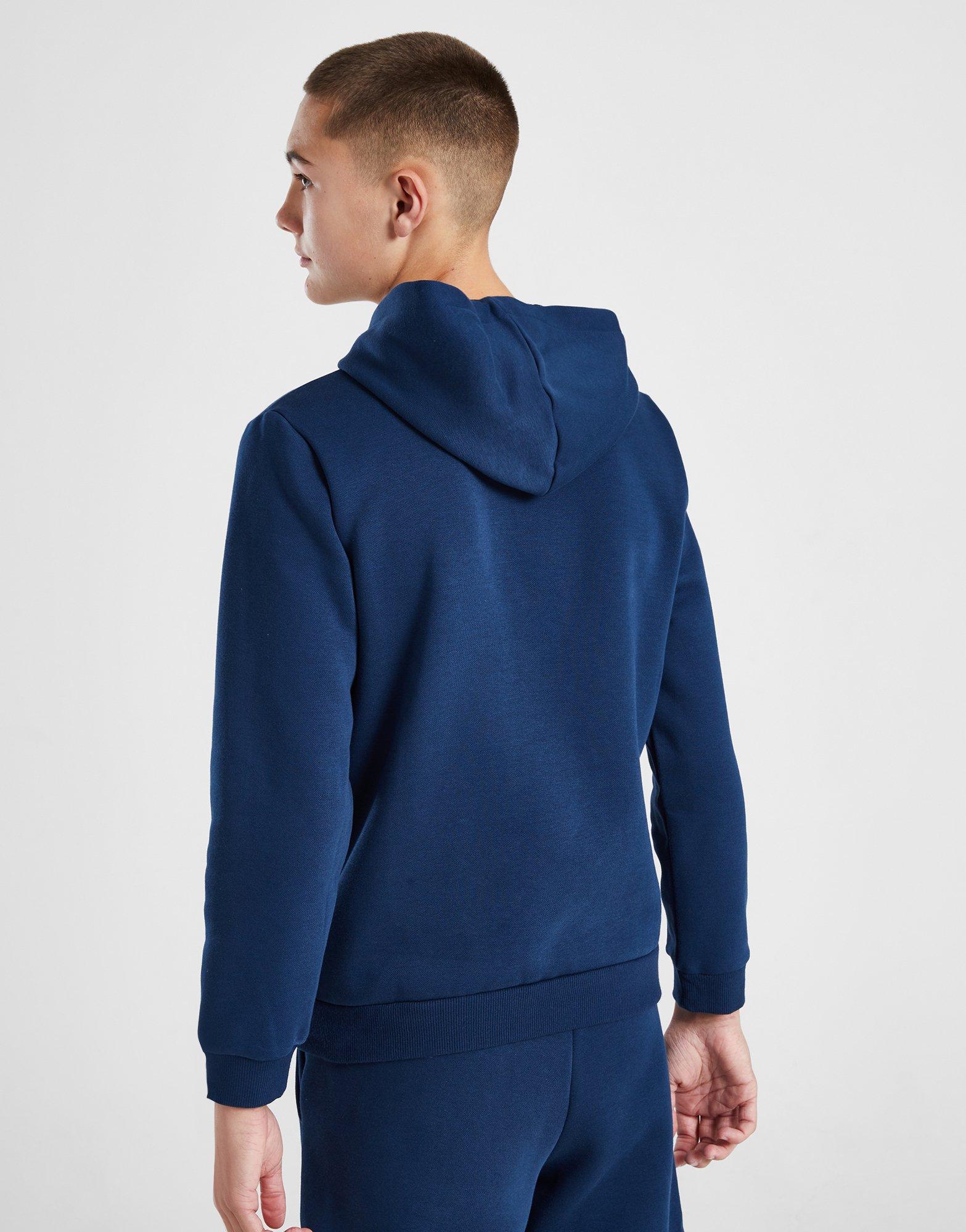 Detská mikina PUMA MIKINA S KAPUCŇOU KEY GRAPHIC HOODIE B FL 67508646 Tmavomodrá