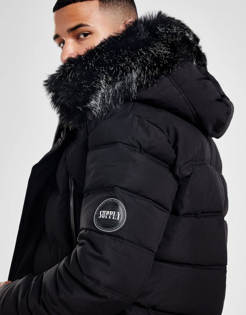 SUPPLY&DEMAND КУРТКА ЗИМОВА TAYMORE LONG PARKA SUPTM16635 Чорний