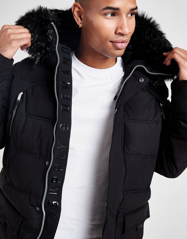SUPPLY&DEMAND КУРТКА ЗИМОВА TAYMORE LONG PARKA SUPTM16635 Чорний