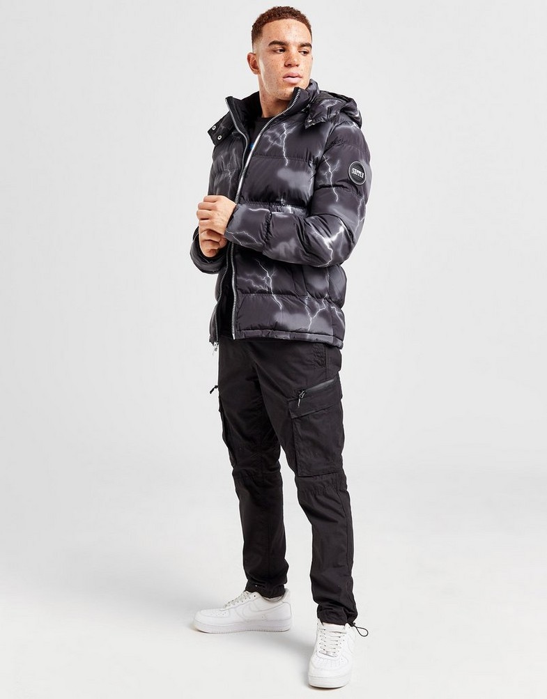 Férfi kabát SUPPLY&DEMAND KABÁT TÉLI ODIN JACKET BLK/GRY