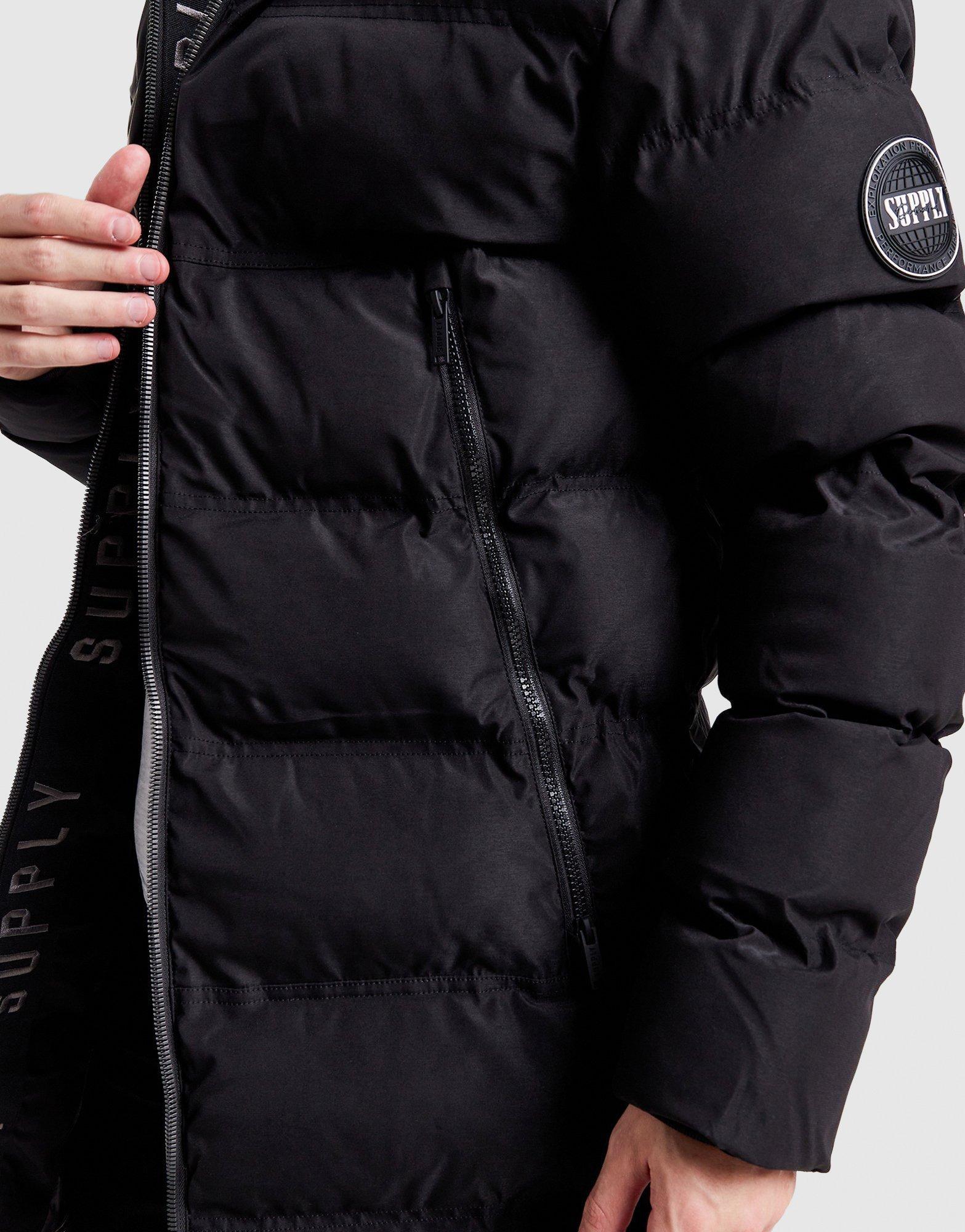 Férfi kabát SUPPLY&DEMAND KABÁT TÉLI NOVO LONGLINE JACKET SUPTM16633 Fekete