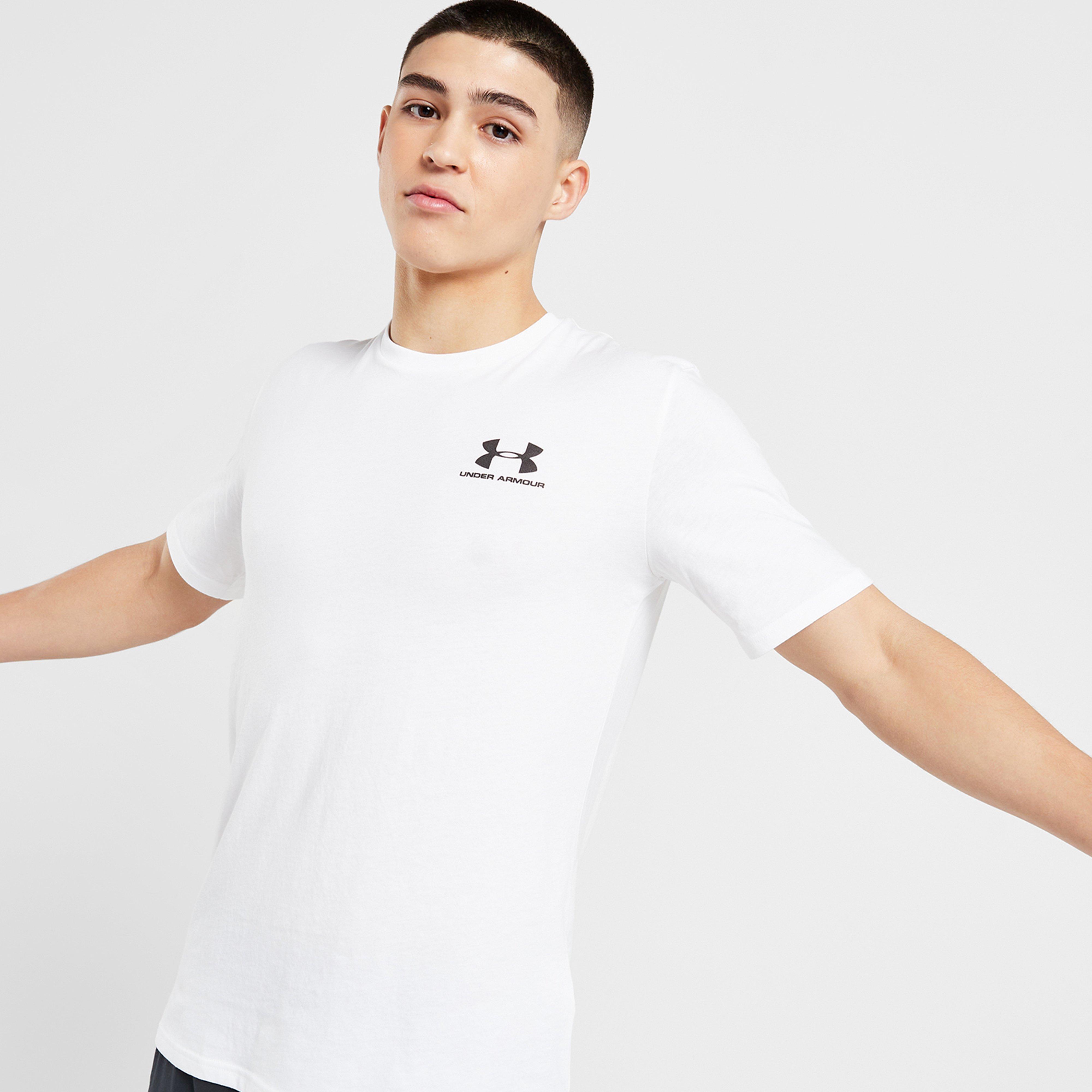 Férfi póló UNDER ARMOUR PÓLÓ UA SML LOGO TEE WHITE