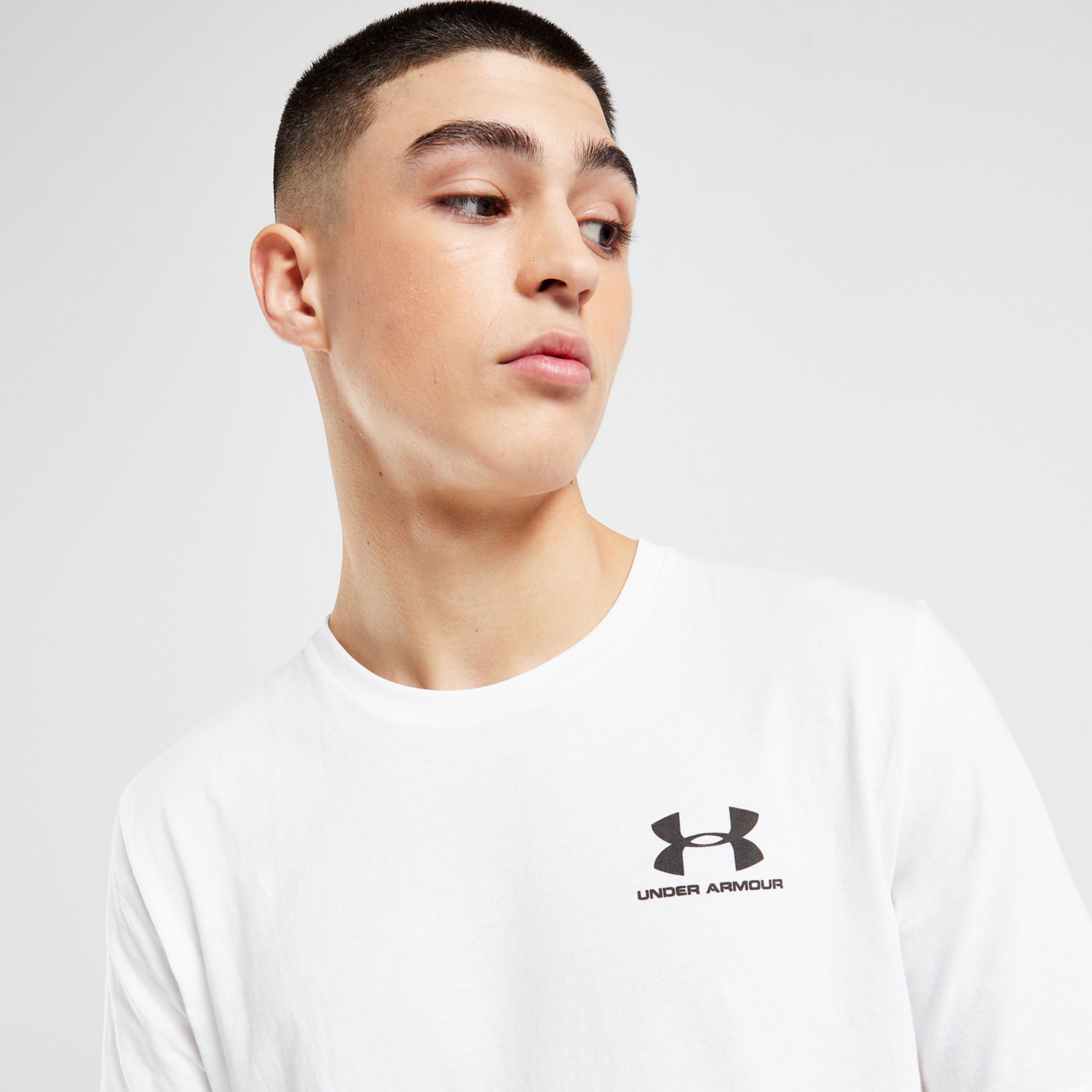 Férfi póló UNDER ARMOUR PÓLÓ UA SML LOGO TEE WHITE