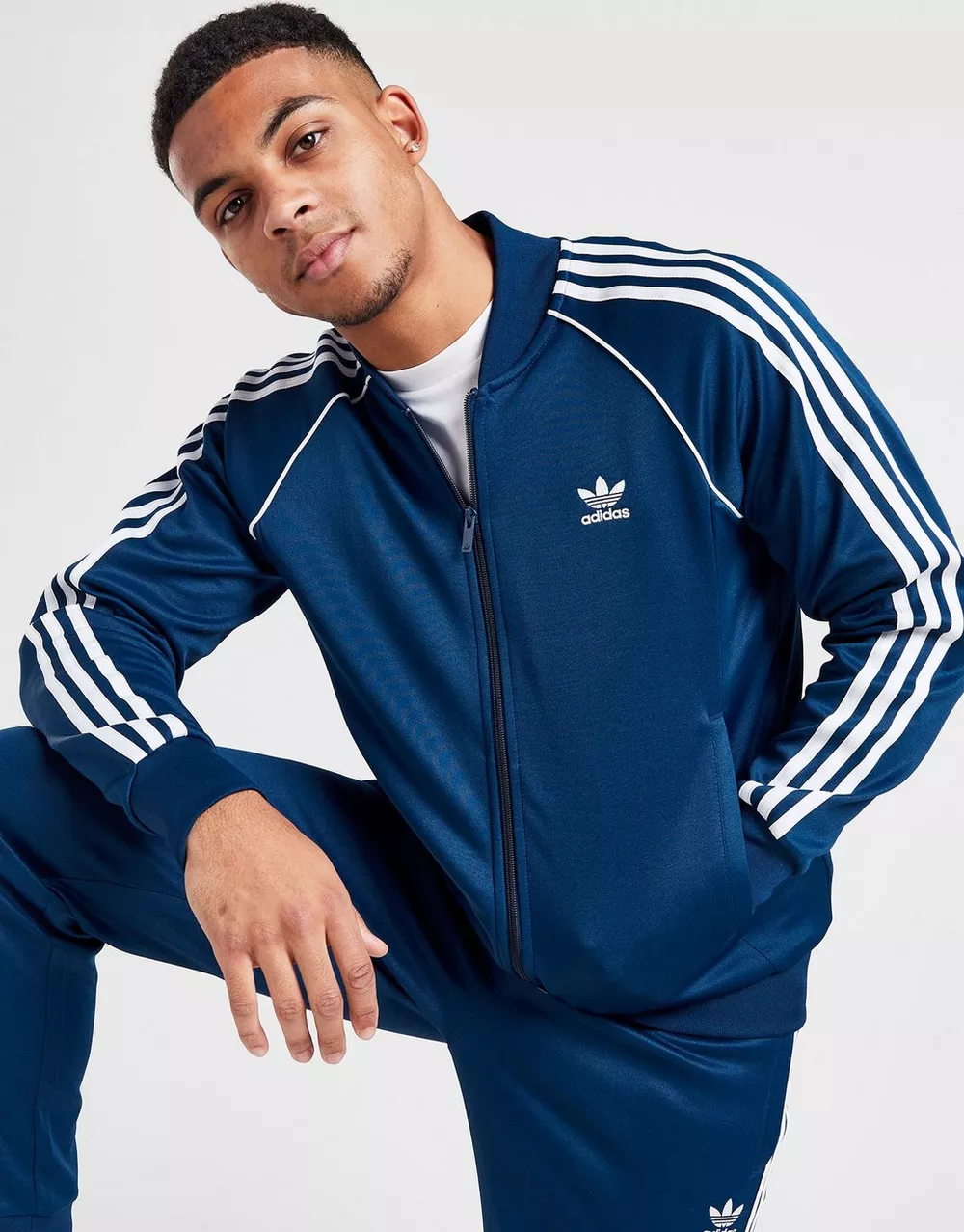 ADIDAS КОФТА НА БЛИСКАВЦІ SSTAR TT NAVY, фото 1 з 6